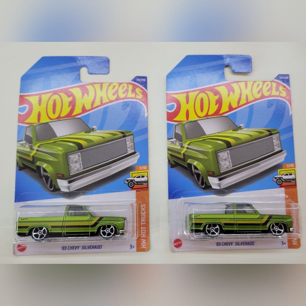 Hot Wheels '83 Chevy Silverado Green HW Hot Trucks